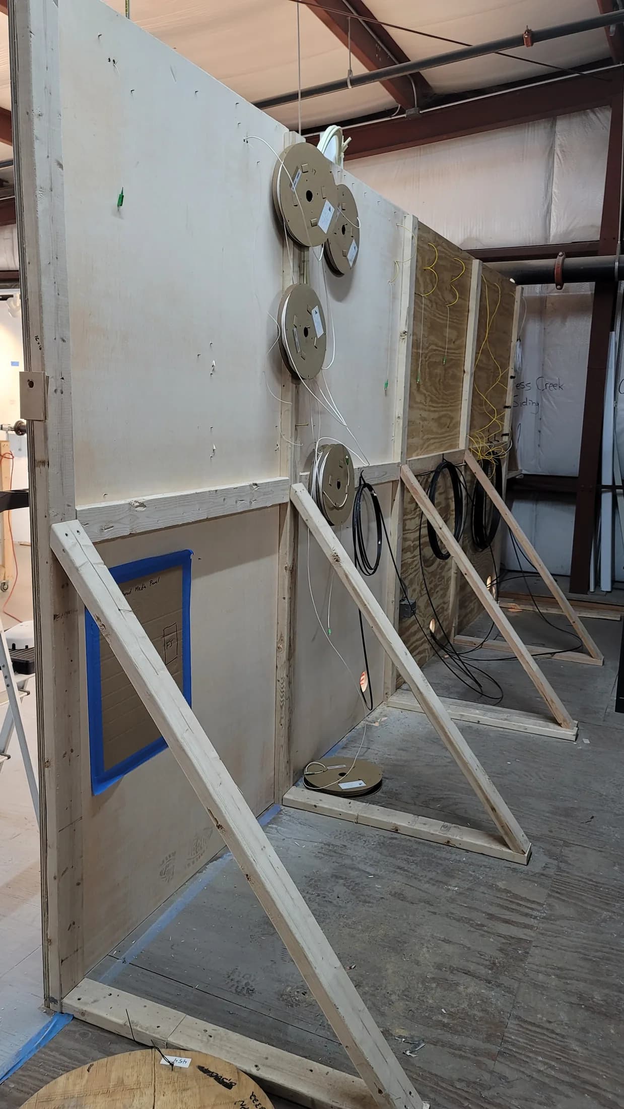 Issued lab still, 2021-02-02: reel rack and pull board